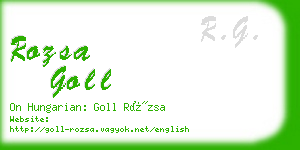 rozsa goll business card